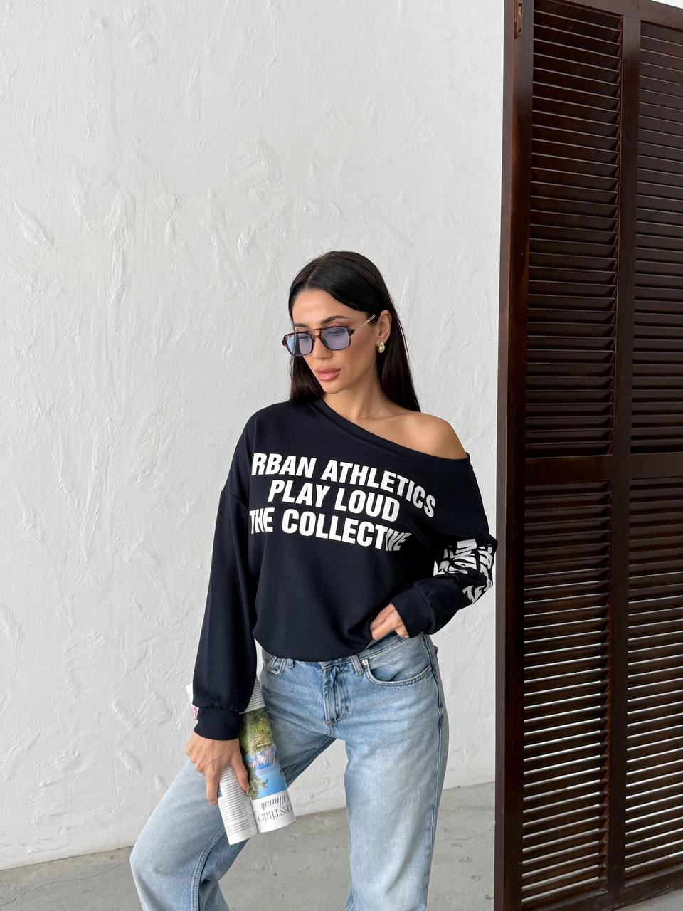Düşük Kol Modal Sweatshirt