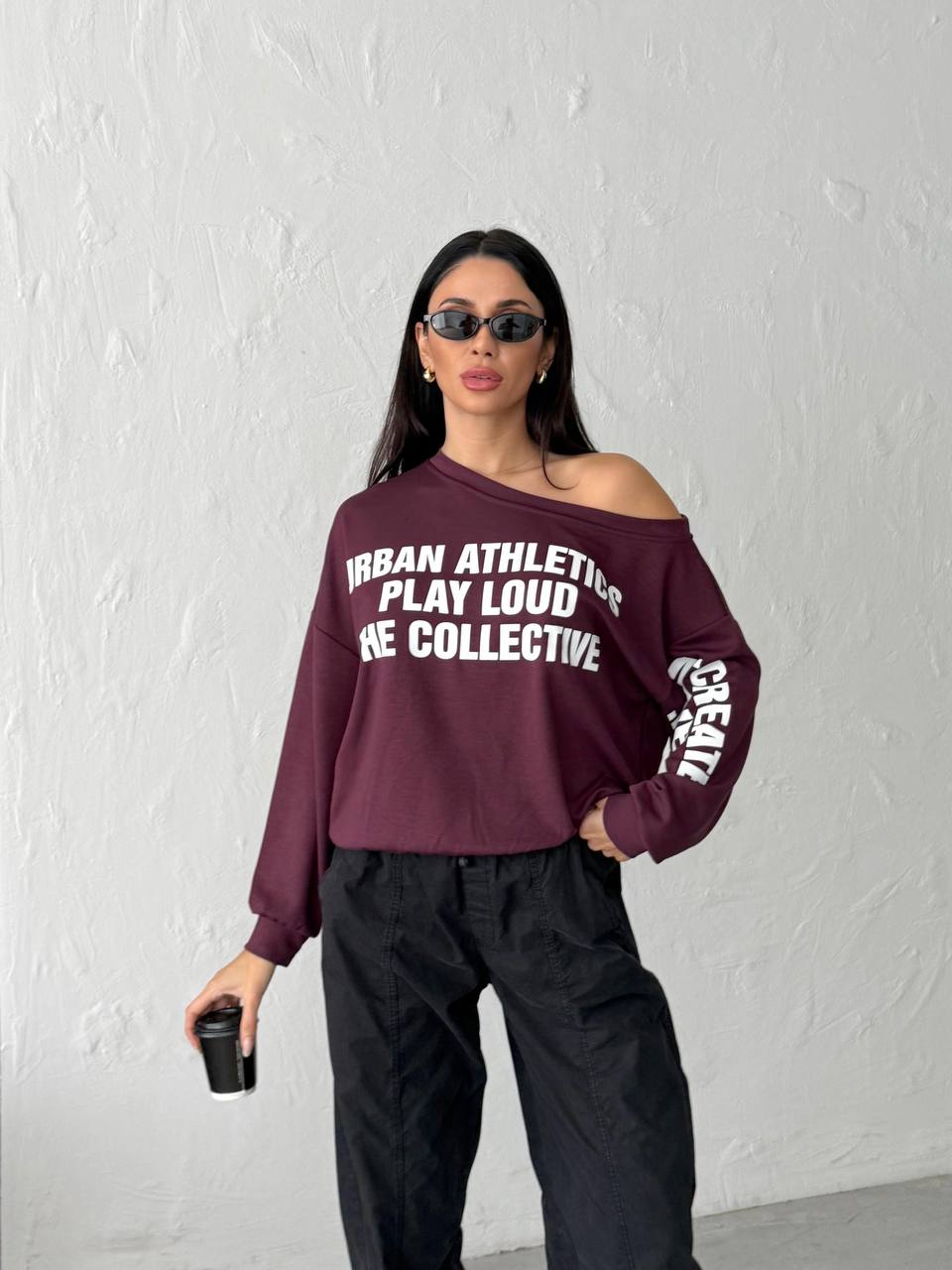 Düşük Kol Modal Sweatshirt