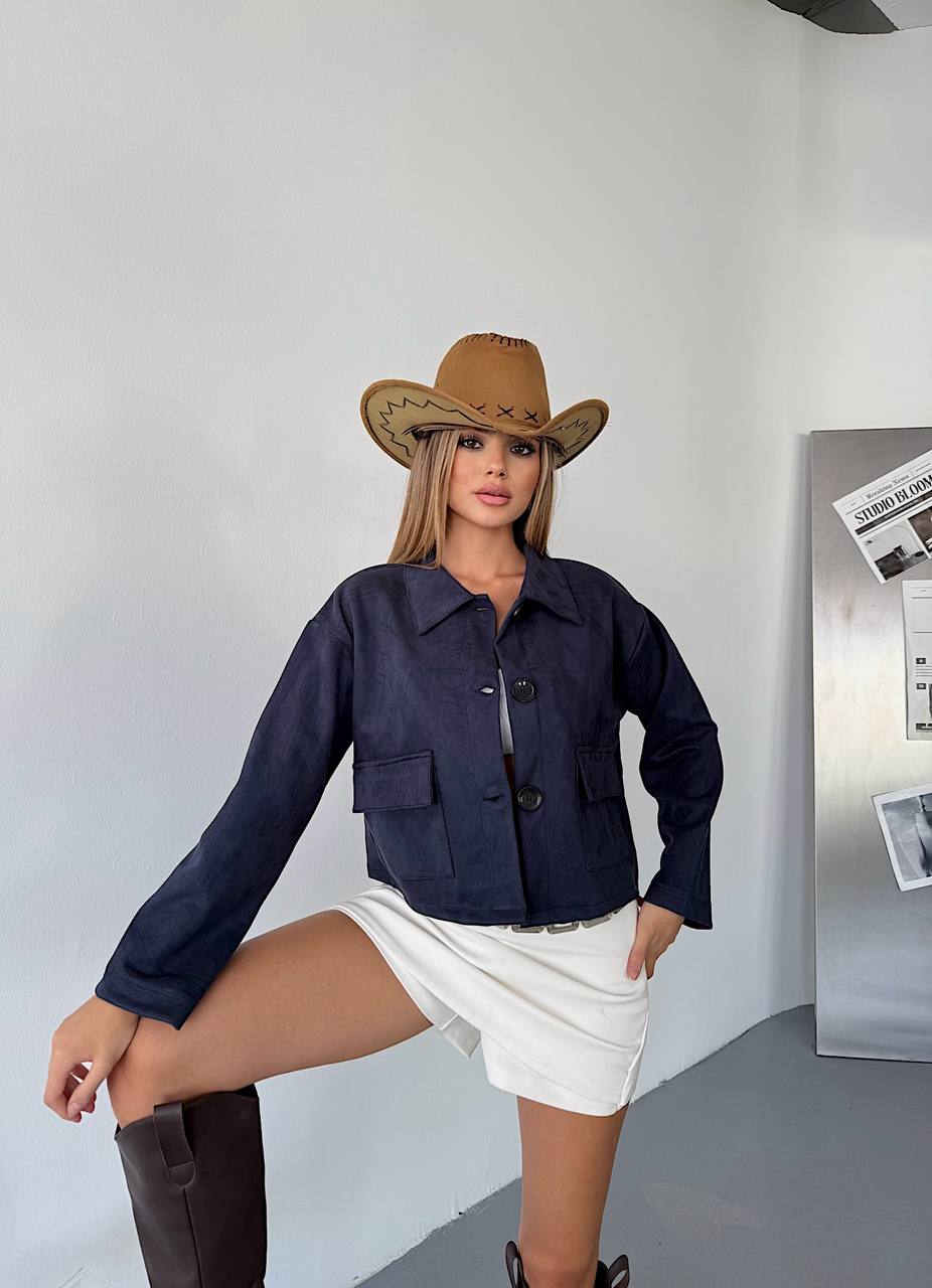 Süet Düğmeli Ceket