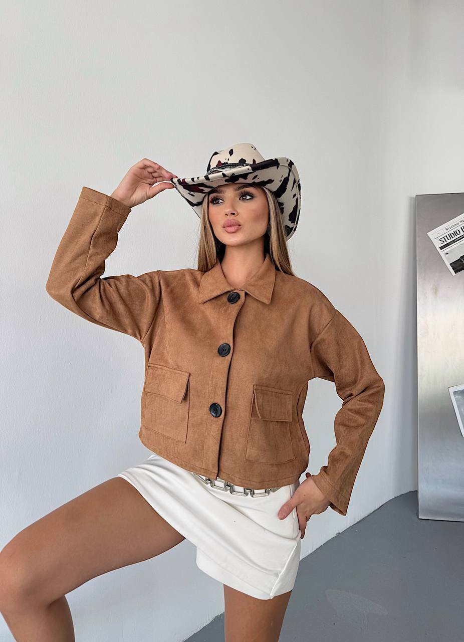 Süet Düğmeli Ceket