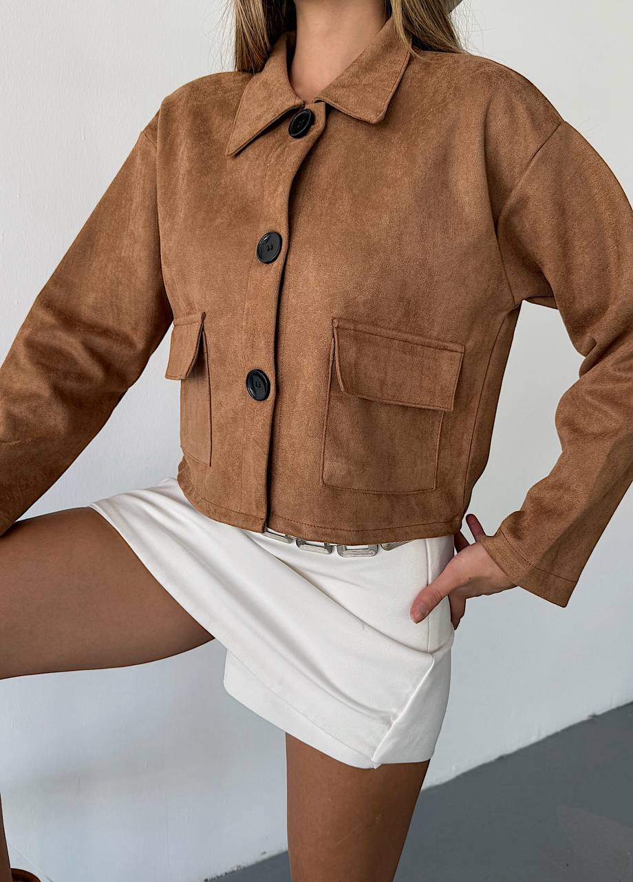 Süet Düğmeli Ceket