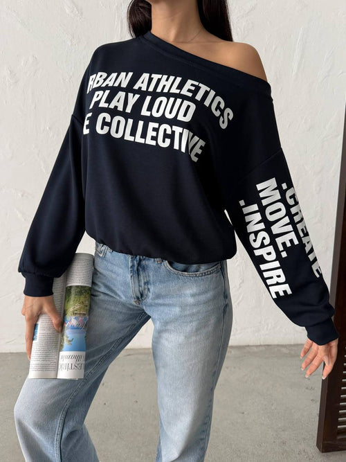 Düşük Kol Modal Sweatshirt